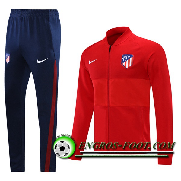 Ensemble Veste Survetement de Foot Atletico Madrid Rouge 2021/2022