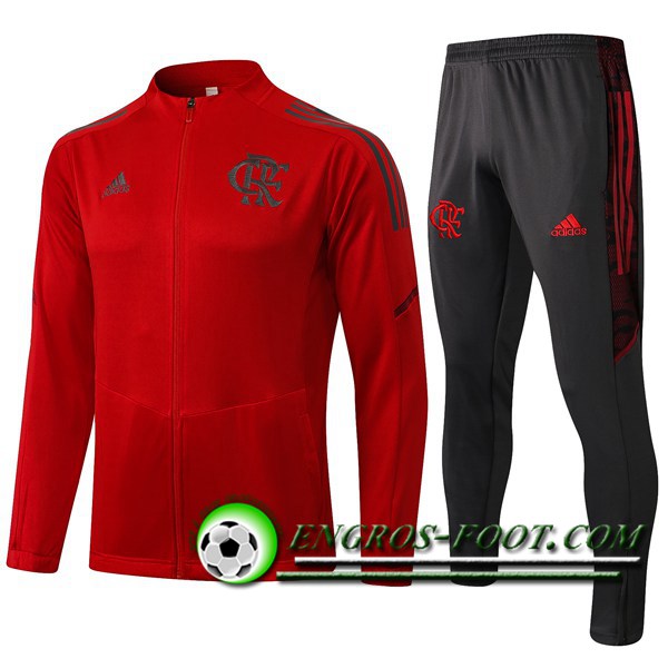 Ensemble Veste Survetement de Foot Flamengo Rouge 2021/2022