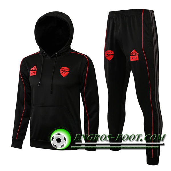 Ensemble Veste A Capuche Survetement FC Arsenal Noir 2021/2022