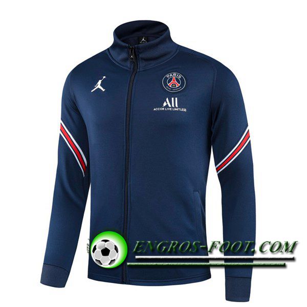 Nouveaux Veste Foot PSG Bleu Marin 2021/2022