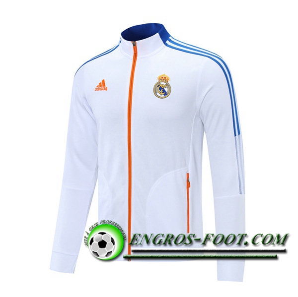 Nouveaux Veste Foot Real Madrid Blanc 2021/2022