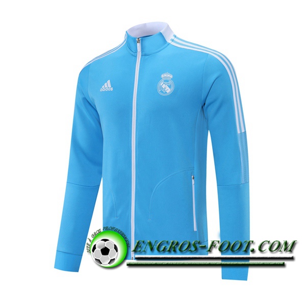 Nouveaux Veste Foot Real Madrid Bleu 2021/2022