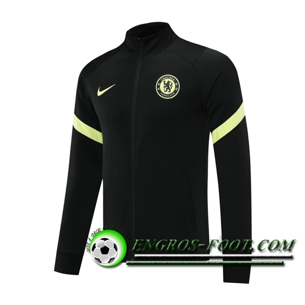 Nouveaux Veste Foot FC Chelsea Noir 2021/2022