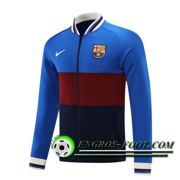 Nouveaux Veste Foot FC Barcelone Bleu/Marron 2021/2022