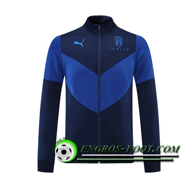 Nouveaux Veste Foot Italie Bleu Marin 2021/2022