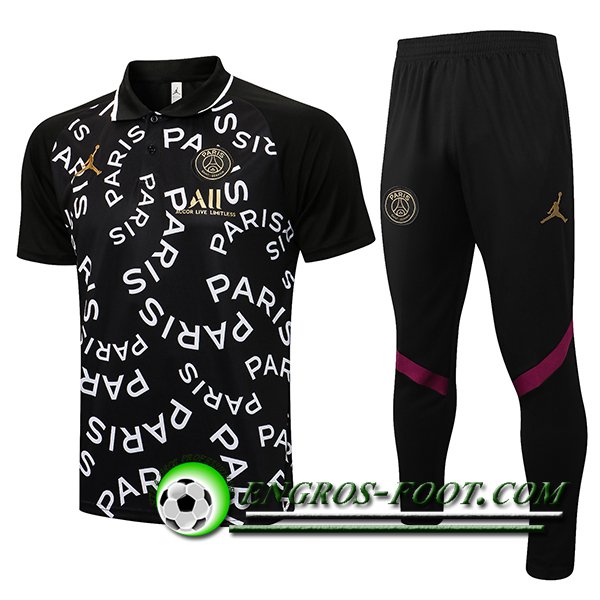 Ensemble Polo Jordan PSG + Pantalon Noir 2021/2022