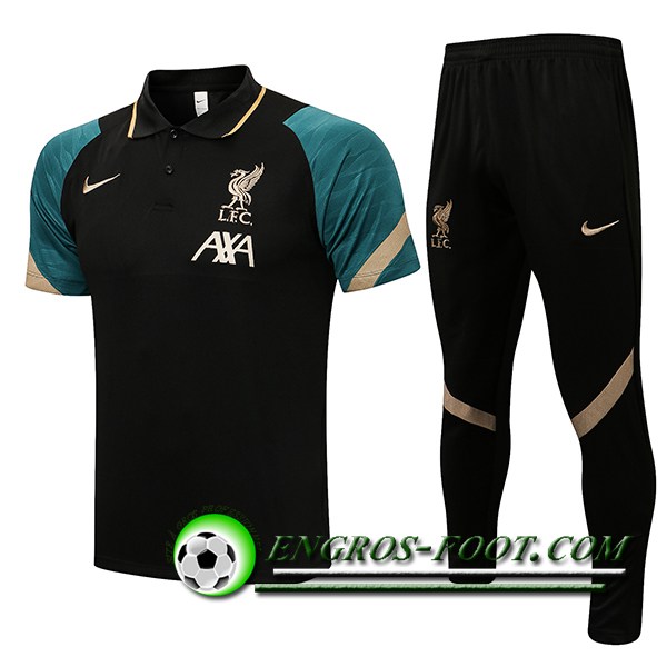 Ensemble Polo FC Liverpool + Pantalon Noir 2021/2022