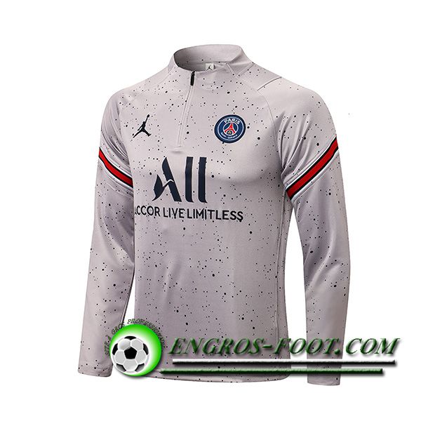 Sweatshirt Training Jordan PSG Gris 2021/2022 -1