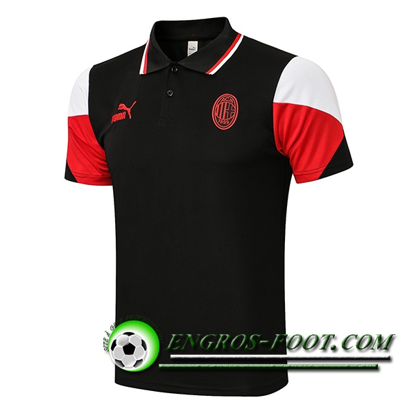 Polo Foot Milan AC Noir/Rouge 2021/2022