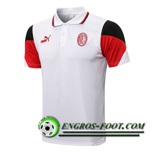 Polo Foot Milan AC Rouge/Blanc 2021/2022