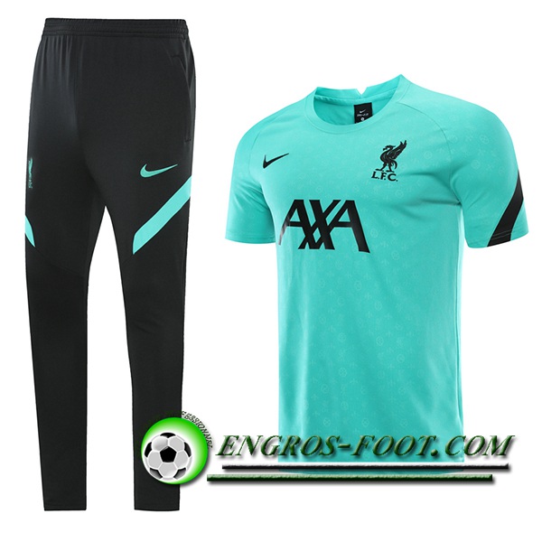 Ensemble Training T-Shirts FC Liverpool + Pantalon Vert 2021/2022