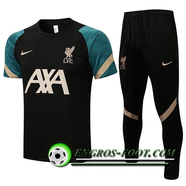 Ensemble Training T-Shirts FC Liverpool + Pantalon Noir 2021/2022