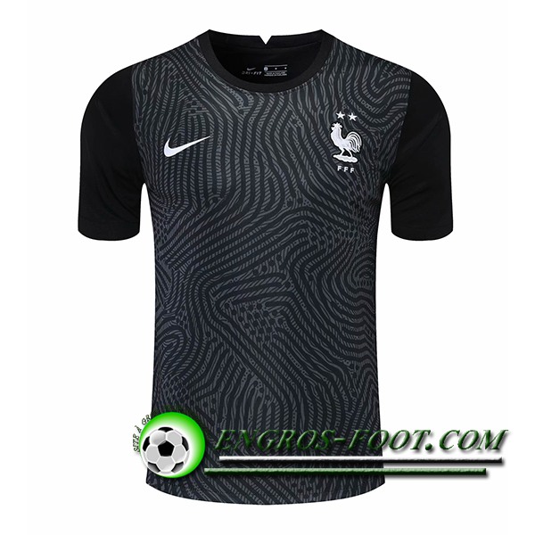 Maillot Equipe Foot France Gardien de But Noir 2020