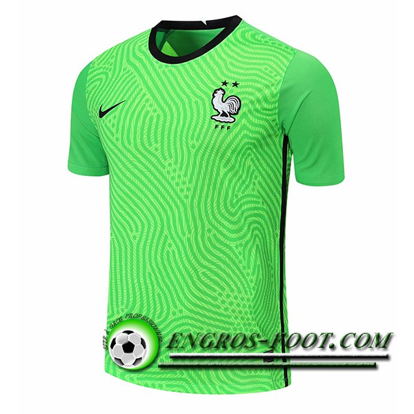 Maillot Equipe Foot France Gardien de But Vert 2020