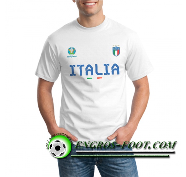 T-Shirts Italie UEFA Euro 2020 Champions Blanc - GXHTS01