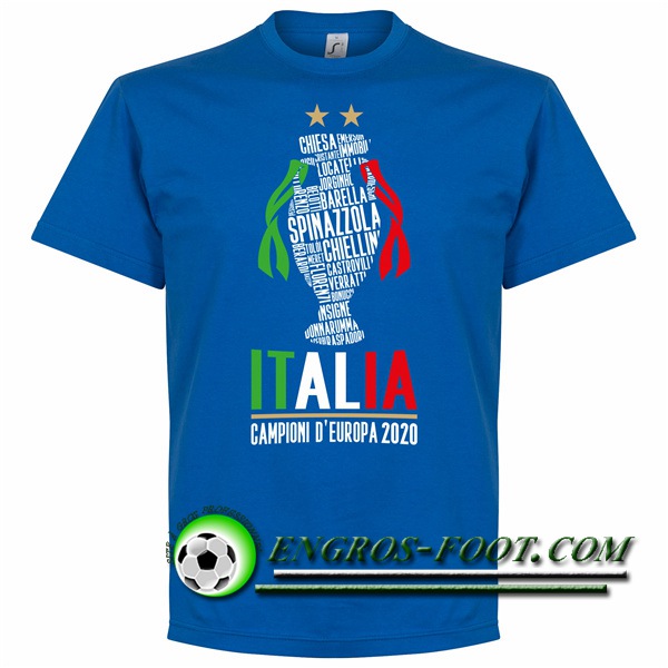 T-Shirts Italie UEFA Euro 2020 Champions Bleu - GXHTS02