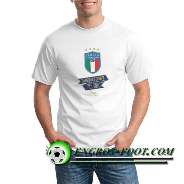 T-Shirts Italie UEFA Euro 2020 Champions Blanc - GXHTS05