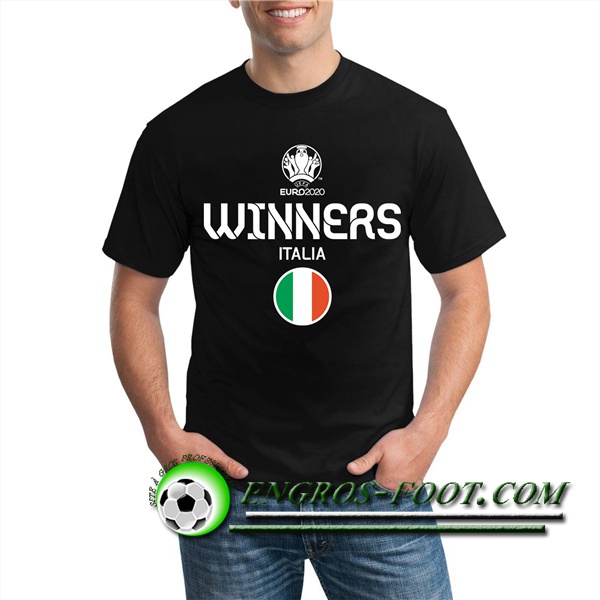 T-Shirts Italie UEFA Euro 2020 Champions Noir - GXHTS07