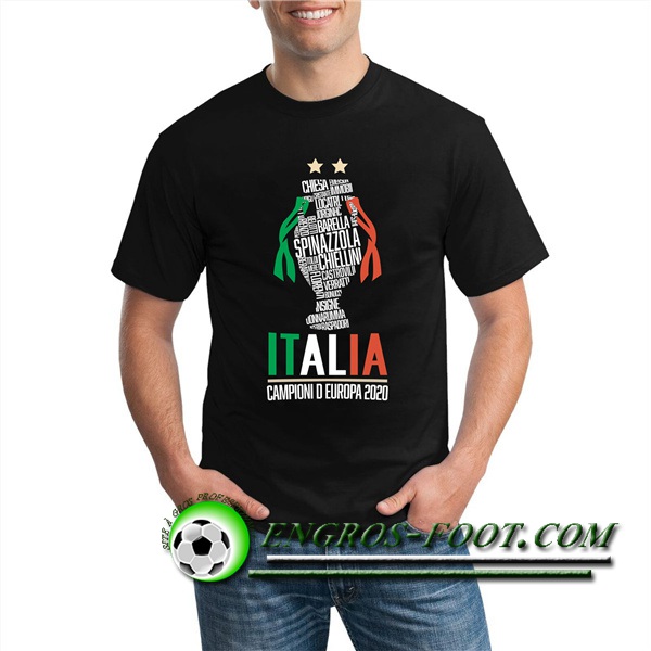 T-Shirts Italie UEFA Euro 2020 Champions Noir - GXHTS10