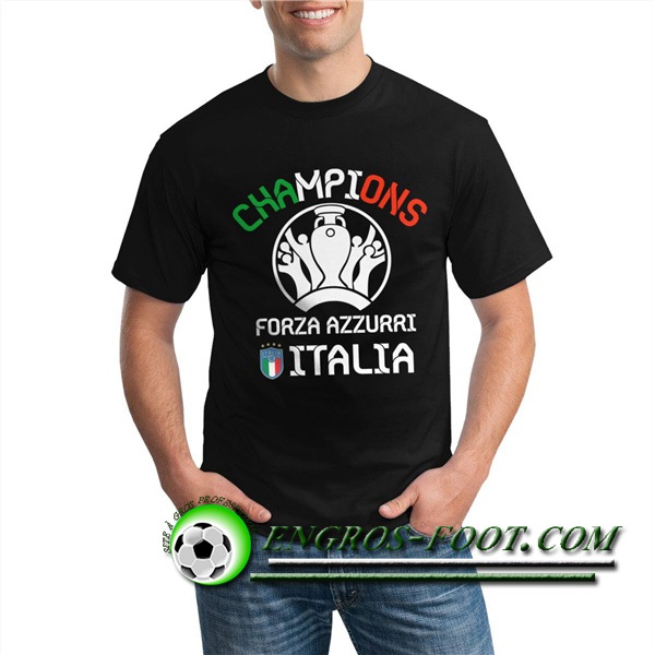 T-Shirts Italie UEFA Euro 2020 Champions Noir - GXHTS11