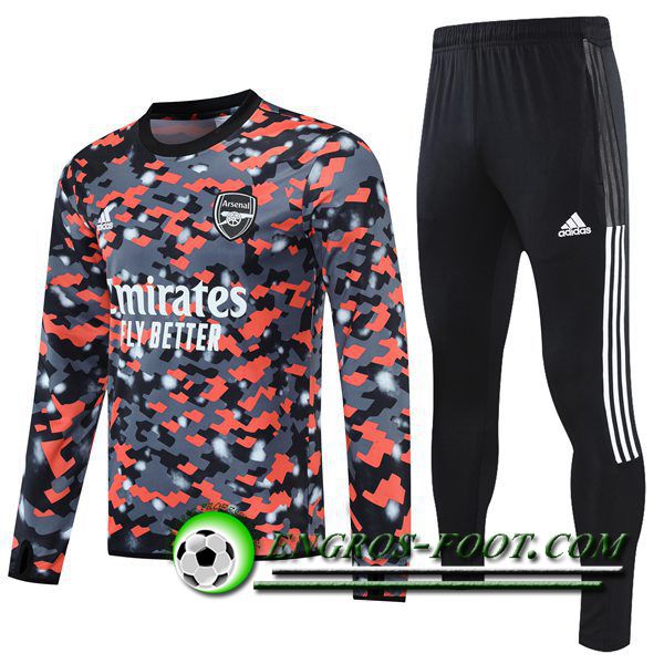 Ensemble Survetement de Foot Arsenal Gris/Rouge 2021/2022