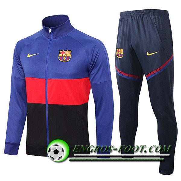 Ensemble Veste Survetement de Foot FC Barcelone Bleu/Rouge/Noir 2021/2022