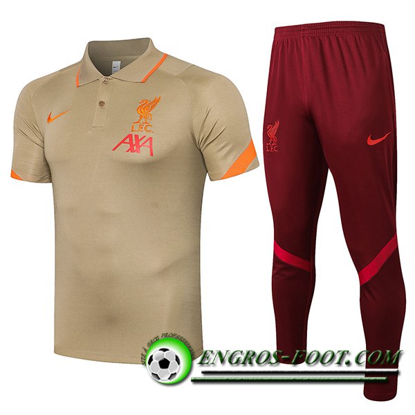 Ensemble Polo FC Liverpool + Pantalon Brun Clair 2021/2022