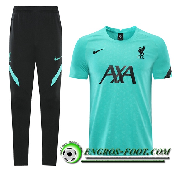 Ensemble Training T-Shirts FC Liverpool + Pantalon Vert 2021/2022