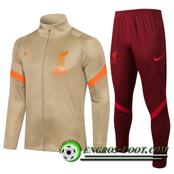 Ensemble Survetement de Foot - Veste FC Liverpool Jaune 2021/2022