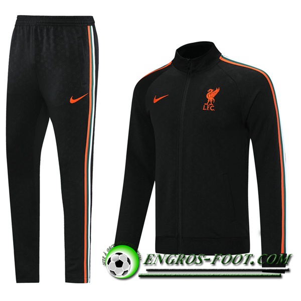 Ensemble Survetement de Foot - Veste FC Liverpool Noir 2021/2022 -1