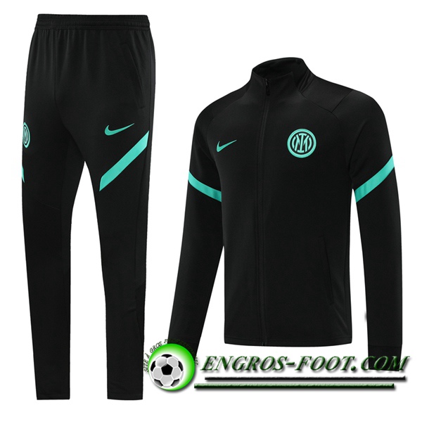 Ensemble Survetement de Foot - Veste Inter Milan Noir 2021/2022 -1