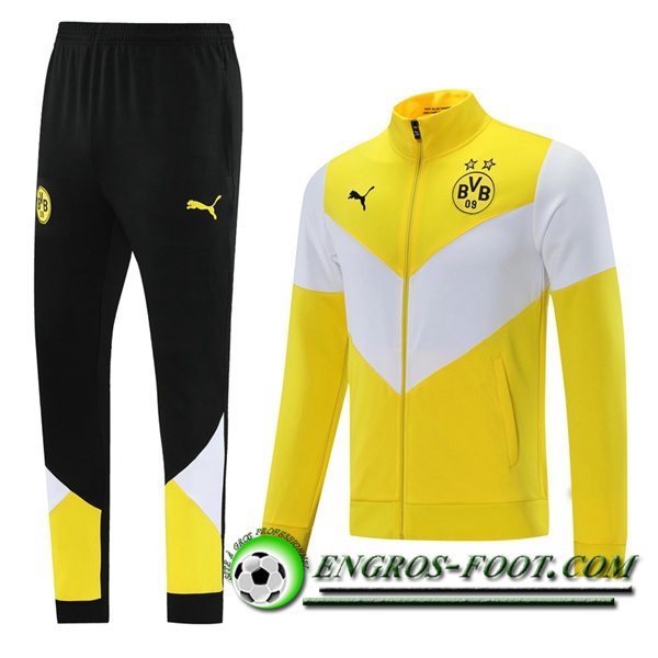 Ensemble Survetement de Foot - Veste Dortmund BVB Jaune 2021/2022