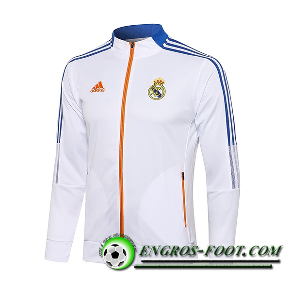 Nouveaux Veste Foot Real Madrid Blanc 2021/2022