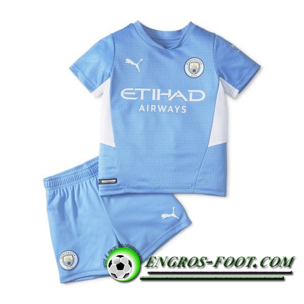 Nouveau Maillot de Foot Manchester City Enfant Domicile 2021/2022