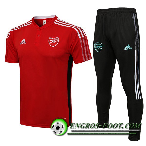 Ensemble Polo Arsenal + Pantalon Rouge 2021/2022