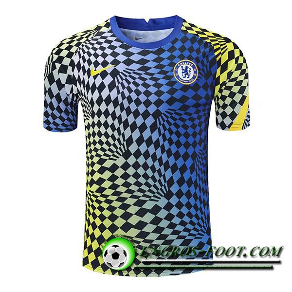 Training T-Shirts FC Chelsea Bleu/Jaune 2021/2022