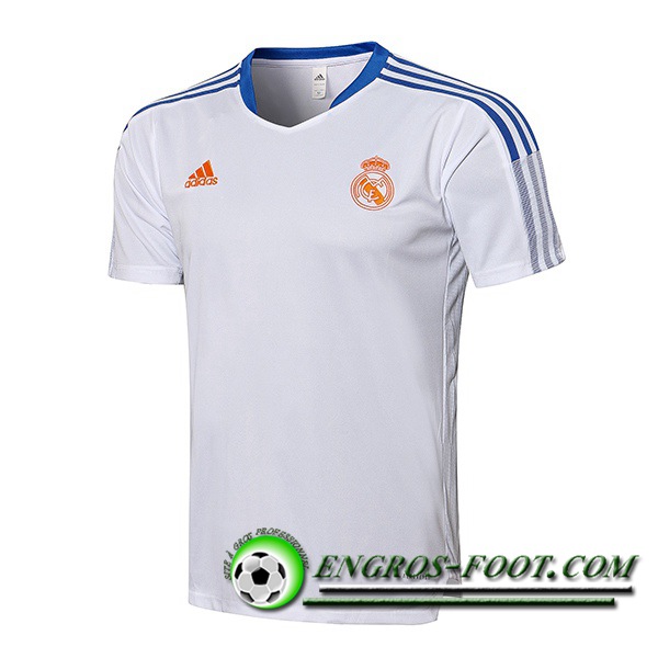 Training T-Shirts Real Madrid Blanc/Bleu 2021/2022