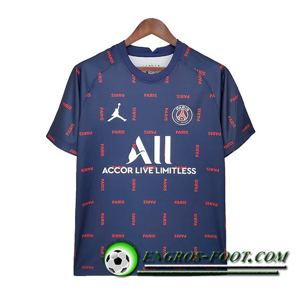 Training T-Shirts Jordan PSG Bleu Marin/Rouge 2021/2022