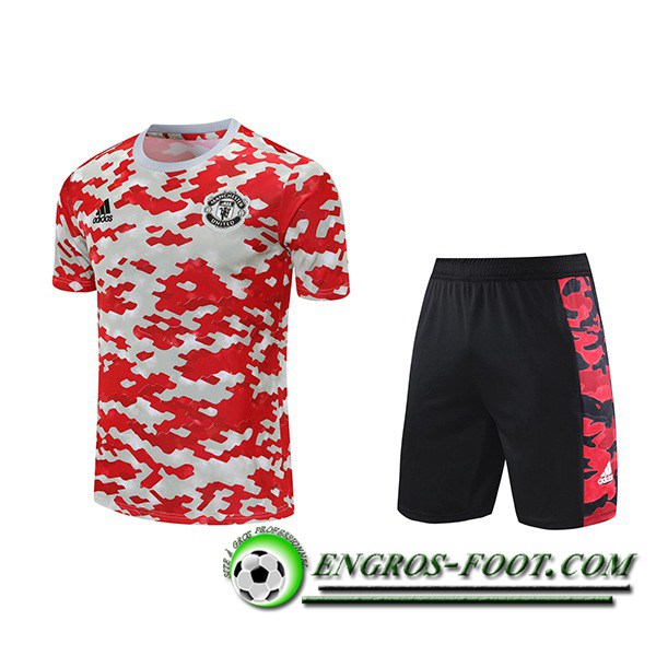 Ensemble Training T-Shirts Manchester United + Short Rouge 2021/2022