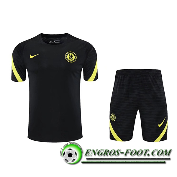 Ensemble Training T-Shirts FC Chelsea + Short Noir 2021/2022