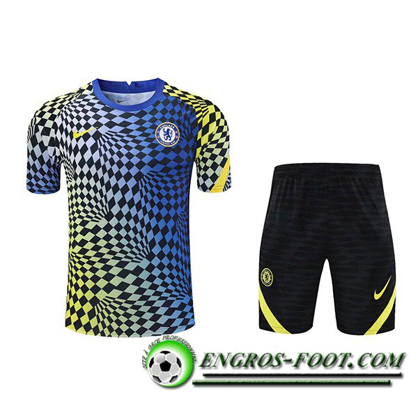 Ensemble Training T-Shirts FC Chelsea + Short Bleu 2021/2022