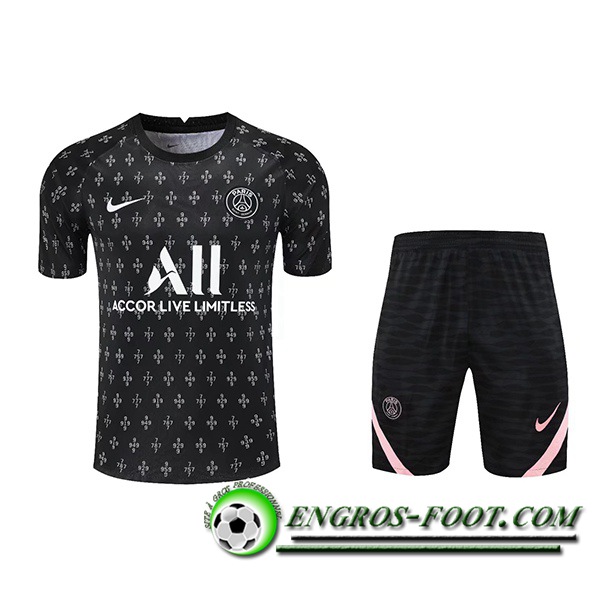 Ensemble Training T-Shirts Jordan PSG + Short Noir 2021/2022