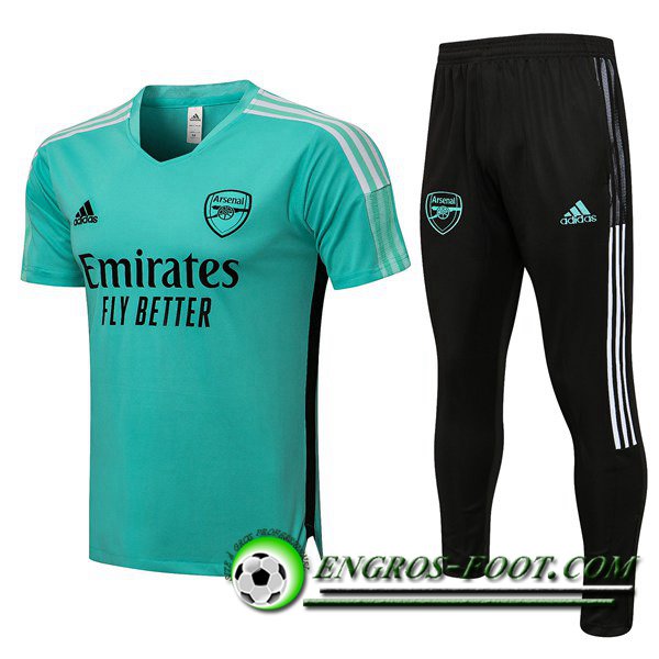 Ensemble Training T-Shirts FC Arsenal + Pantalon Vert 2021/2022