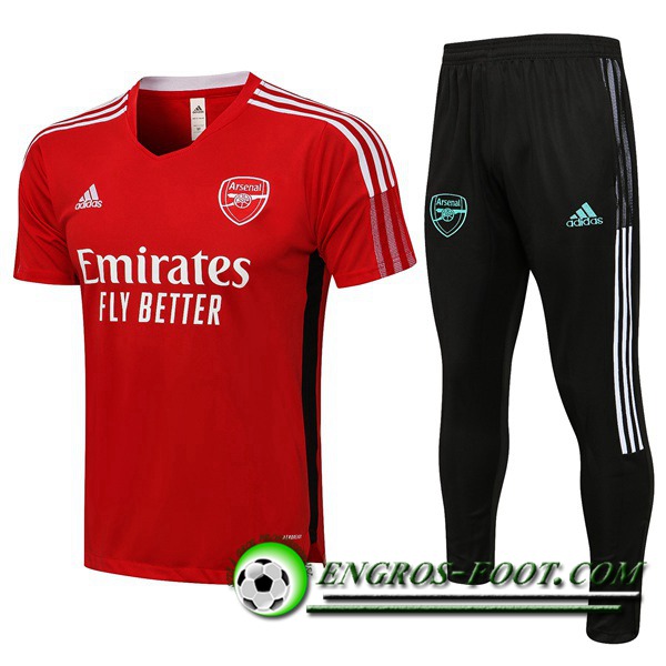 Ensemble Training T-Shirts FC Arsenal + Pantalon Rouge 2021/2022