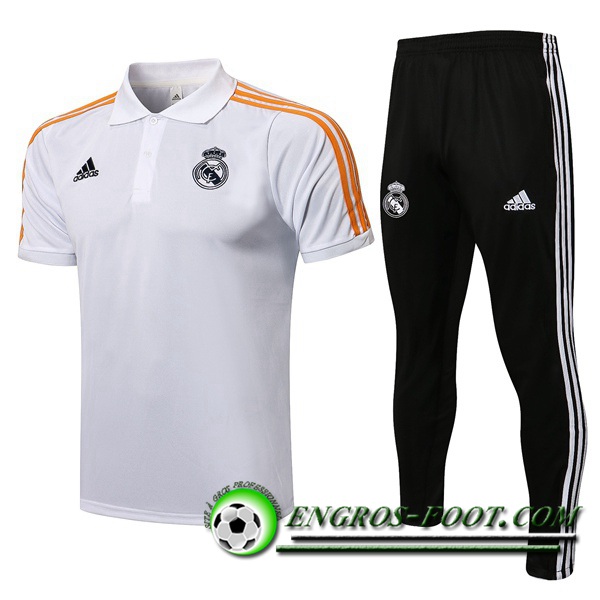 Ensemble Training T-Shirts Real Madrid + Pantalon Blanc 2021/2022