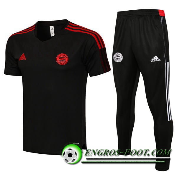 Ensemble Training T-Shirts Bayern Munich + Pantalon Noir 2021/2022