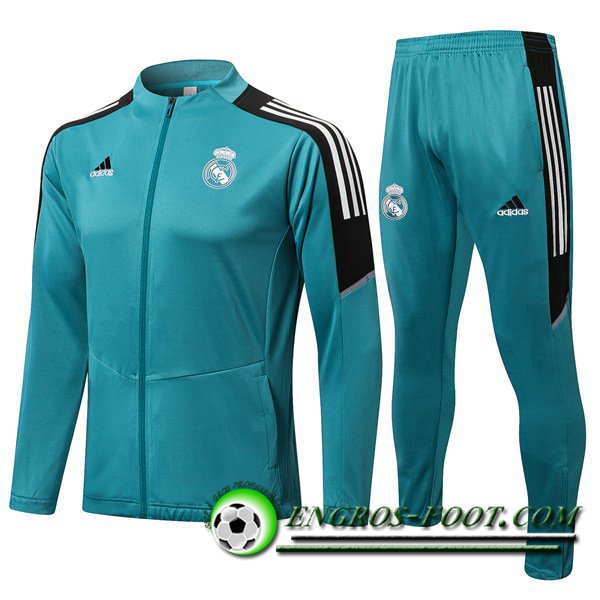 Ensemble Survetement de Foot - Veste Real Madrid Vert/Noir 2021/2022