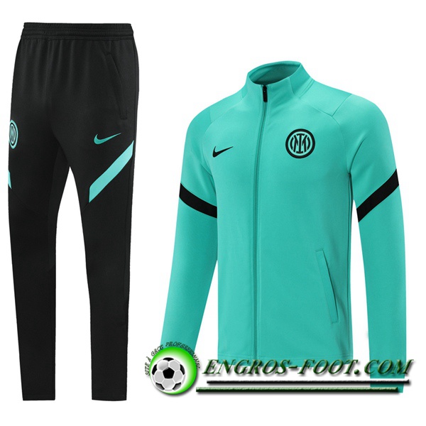 Ensemble Survetement de Foot - Veste Inter Milan Vert/Noir 2021/2022