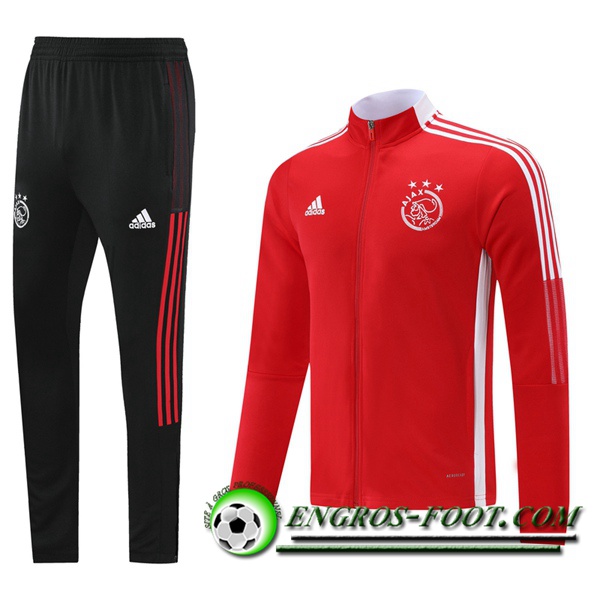 Ensemble Survetement de Foot - Veste AFC Ajax Rouge 2021/2022