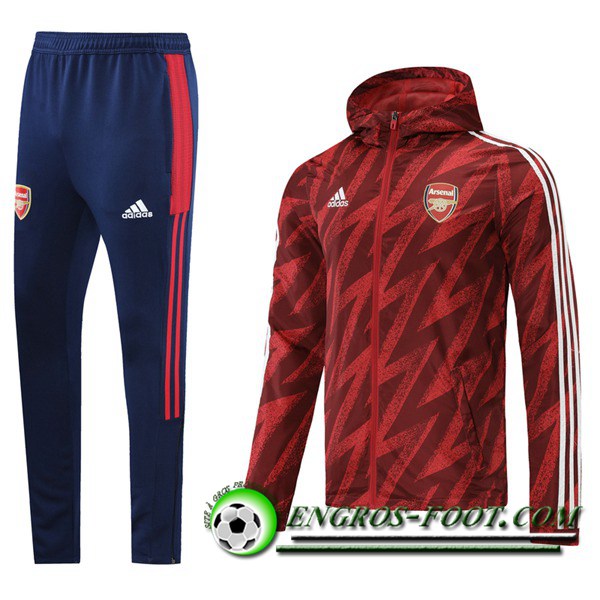 Ensemble Veste A Capuche Survetement - Veste FC Arsenal Rouge 2021/2022